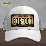 Bigfoot Indiana Novelty License Plate Hat Tag Mesh / White