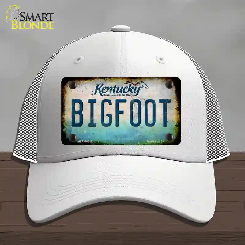 Bigfoot Kentucky Novelty License Plate Hat Tag Mesh / White