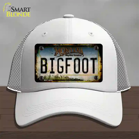 Bigfoot Montana Novelty License Plate Hat Tag Mesh / White