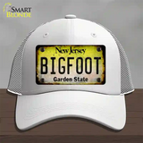 Bigfoot New Jersey Novelty License Plate Hat Tag Mesh / White