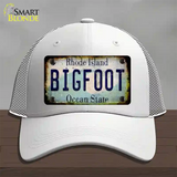 Bigfoot Rhode Island Novelty License Plate Hat Tag Mesh / White