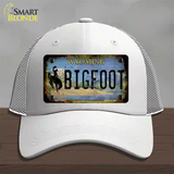 Bigfoot Wyoming Novelty License Plate Hat Tag Mesh / White