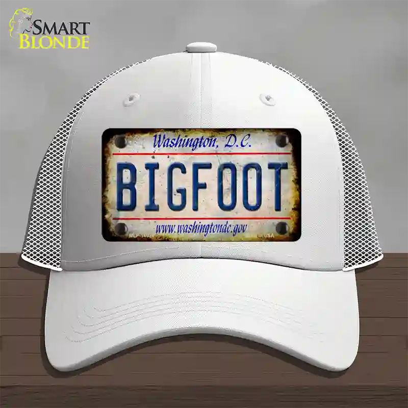 Bigfoot Washington DC Novelty License Plate Hat Tag Mesh / White