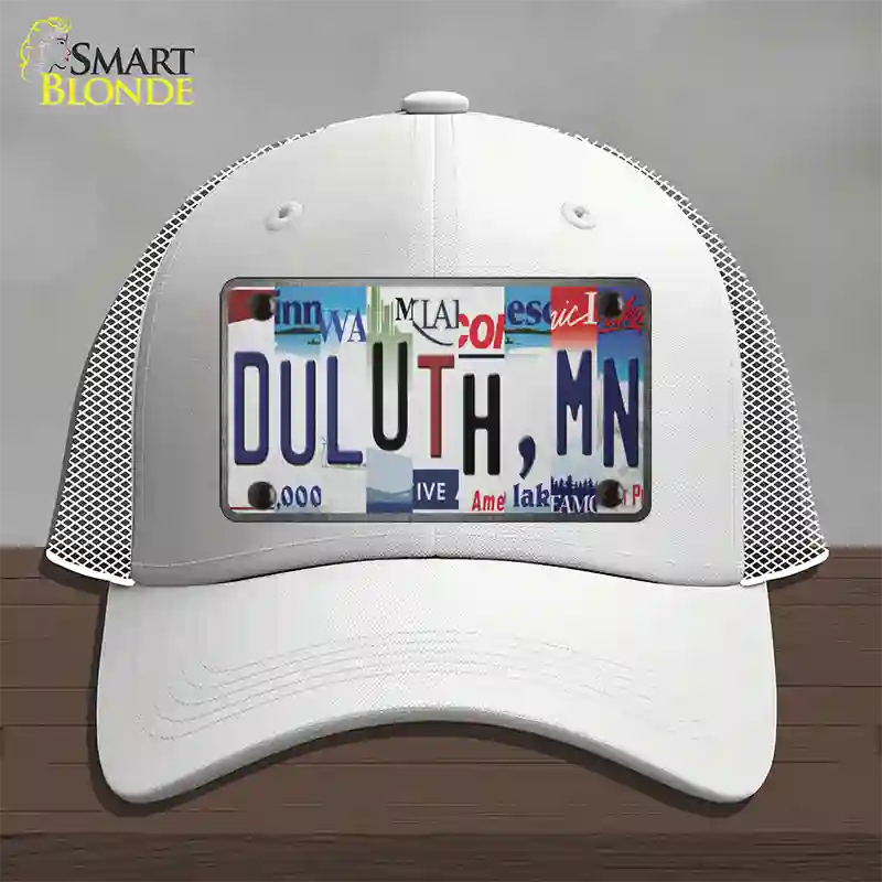 Duluth MN Strip Art Novelty License Plate Hat Tag Mesh / White