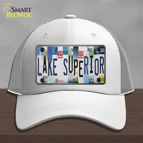 Lake Superior Strip Art Novelty License Plate Hat Tag Mesh / White