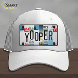 Yooper Strip Art Novelty License Plate Hat Tag Mesh / White