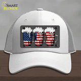 Three Beers America Novelty License Plate Hat Mesh / White