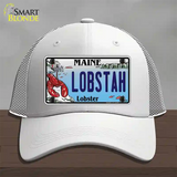 Lobstah Maine Lobster Novelty License Plate Hat Mesh / White