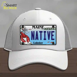 Native Maine Lobster Novelty License Plate Hat Mesh / White