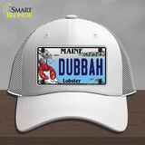 Dubbah Maine Lobster Novelty License Plate Hat Mesh / White