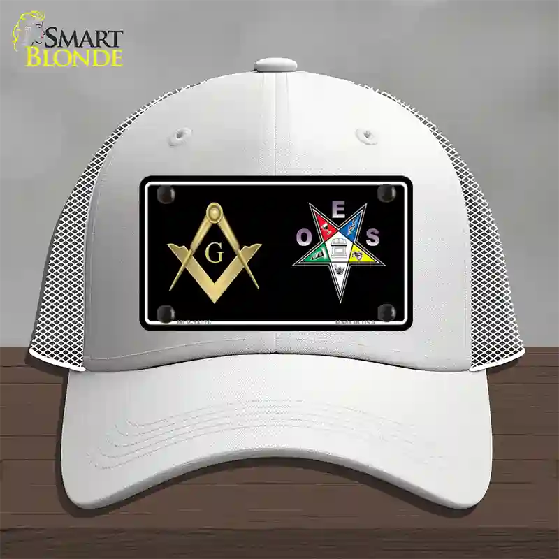 Free Mason OES Novelty License Plate Hat Mesh / White