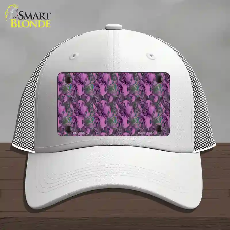 Purple Vortex Novelty License Plate Hat Mesh / White