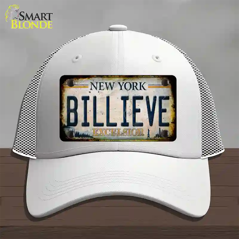 Billieve Excelcior New York Novelty License Plate Hat Mesh / White