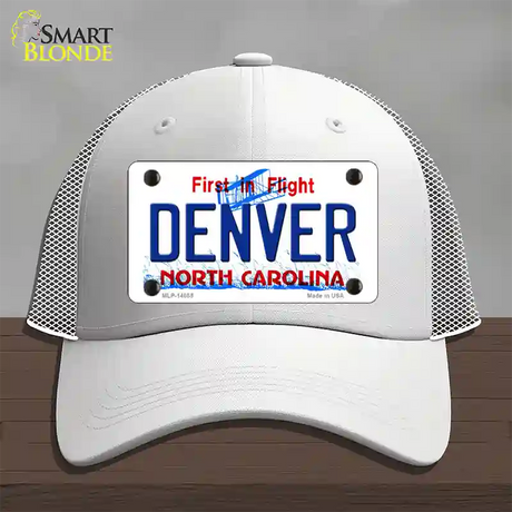 Denver North Carolina Novelty License Plate Hat Mesh / White