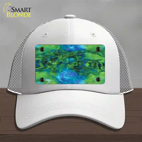 Psychedelic Electric Jelly Fish Novelty License Plate Hat Mesh / White