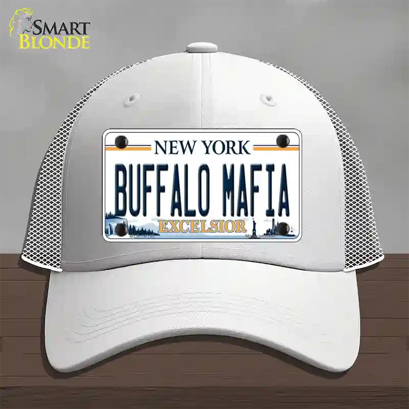 Buffalo Mafia New York Excelsior Novelty License Plate Hat Mesh / White