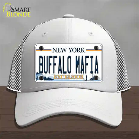 Buffalo Mafia New York Excelsior Novelty License Plate Hat Mesh / White