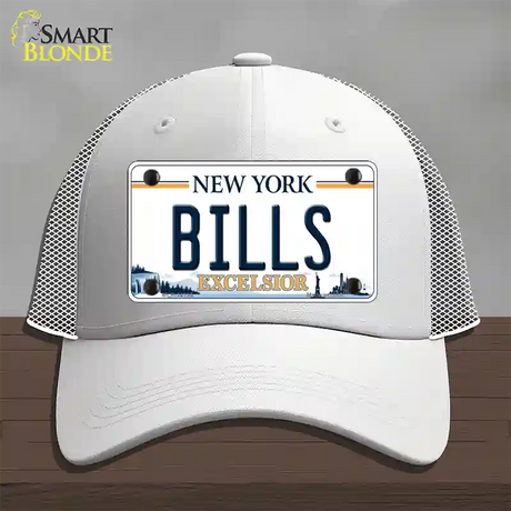 Bills New York Excelsior Novelty License Plate Hat Mesh / White