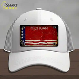 Rusty Michigan Bicentennial 76 Novelty License Plate Hat Mesh / White