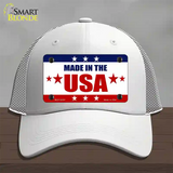 Made in the USA Novelty License Plate Hat Mesh / White