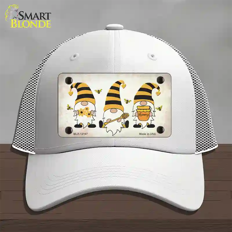 Gnomes Honeybees Novelty License Plate Hat Mesh / White