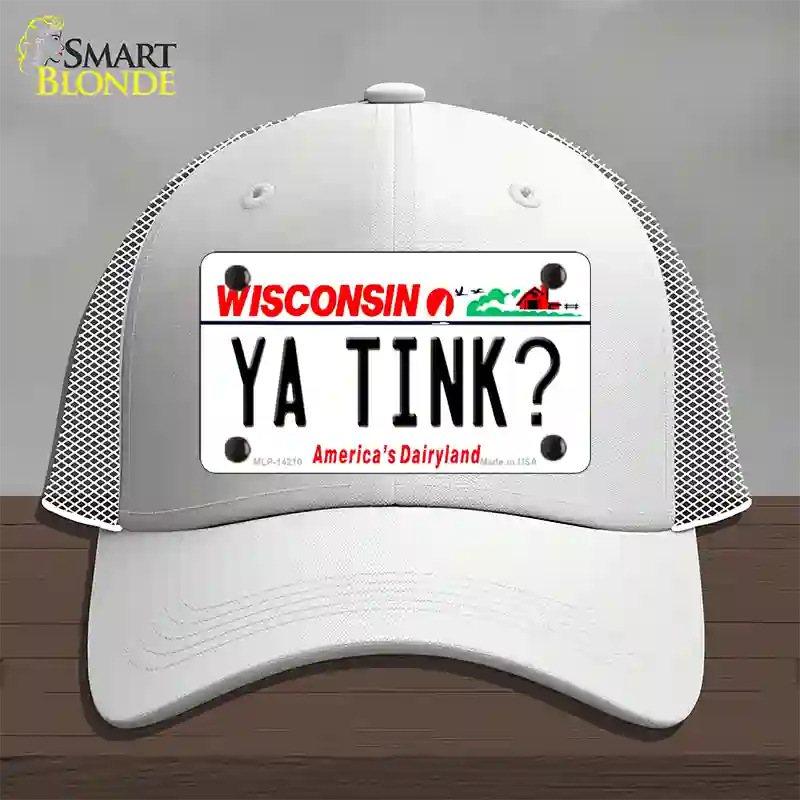 Ya Tink Wisconsin Novelty License Plate Hat Mesh / White