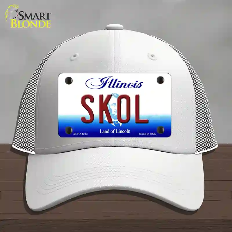 Skol Illinois Novelty License Plate Hat Mesh / White