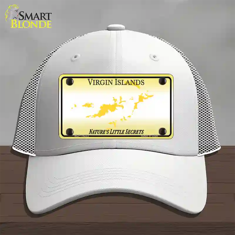 Virgin Islands Blank Novelty License Plate Hat Mesh / White