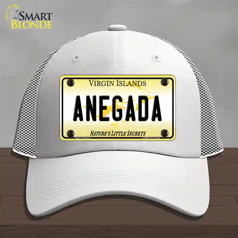 Virgin Islands Anegada Novelty License Plate Hat Mesh / White