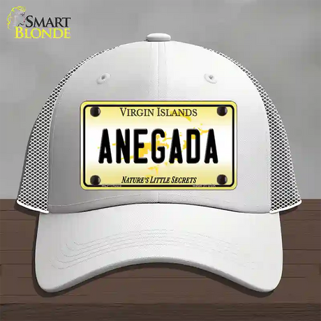 Virgin Islands Anegada Novelty License Plate Hat Mesh / White