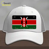 Kenya Flag Novelty License Plate Hat Mesh / White