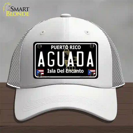 Aguada Puerto Rico Black Novelty License Plate Hat Mesh / White