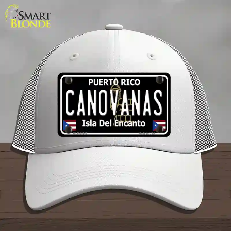 Canovanas Puerto Rico Black Novelty License Plate Hat Mesh / White