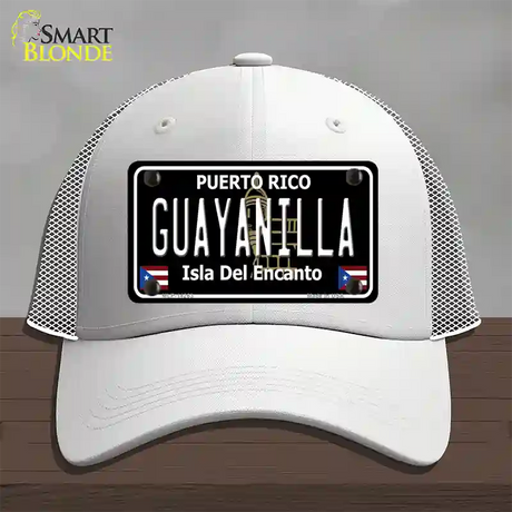 Guayanilla Puerto Rico Black Novelty License Plate Hat Mesh / White