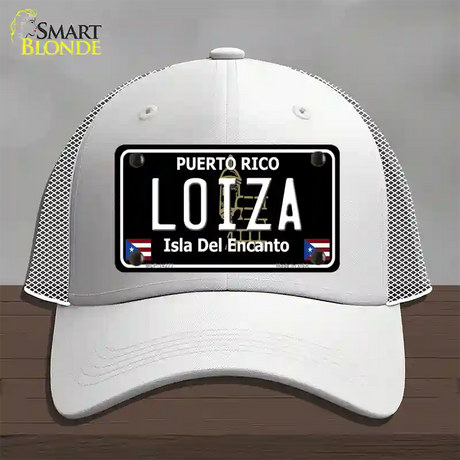 Loiza Puerto Rico Black Novelty License Plate Hat Mesh / White