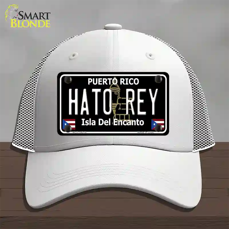 Hato Rey Puerto Rico Black Novelty License Plate Hat Mesh / White