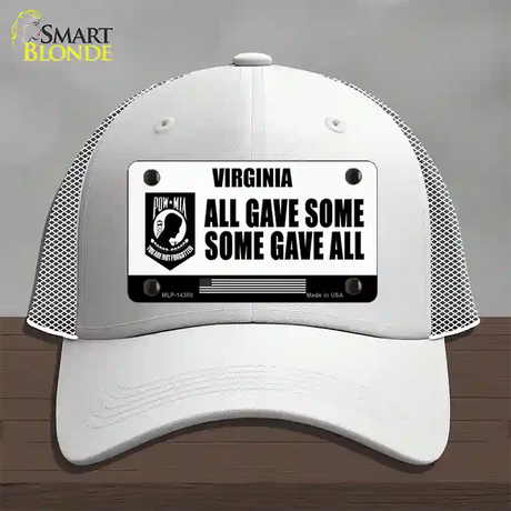 Virginia POW MIA Some Gave All Novelty License Plate Hat Mesh / White