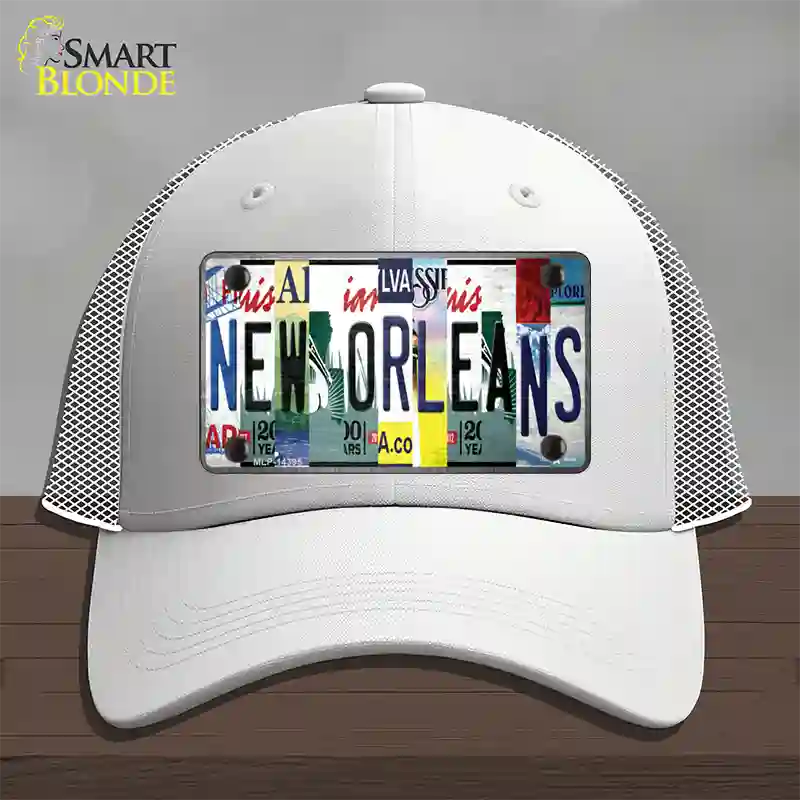 New Orleans License Plate Art Novelty License Plate Hat Mesh / White