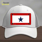 Blue Star One Novelty License Plate Hat Mesh / White