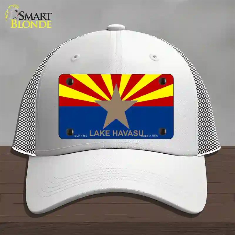 Lake Havasu Arizona State Flag Novelty License Plate Hat Mesh / White