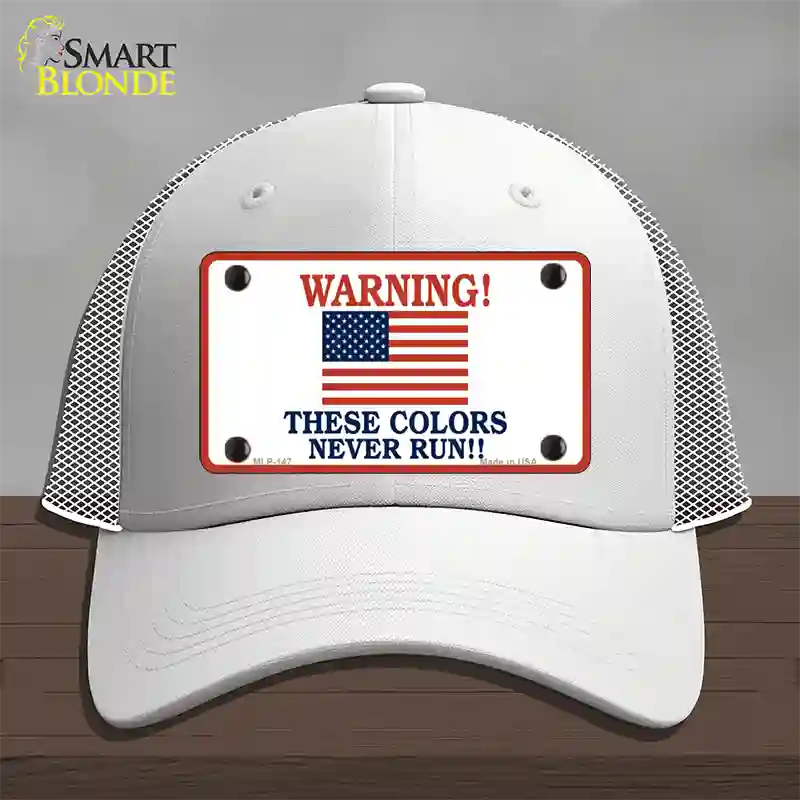 These Colors Never Run Novelty License Plate Hat Mesh / White