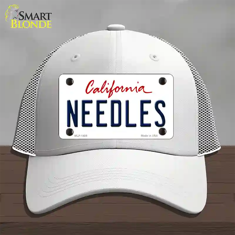 Needles California Novelty License Plate Hat Mesh / White