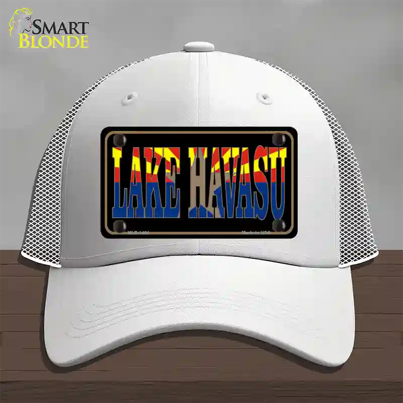 Lake Havasu Arizona Flag Novelty License Plate Hat Mesh / White