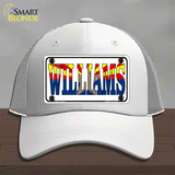 Williams Arizona Flag White Novelty License Plate Hat Mesh / White