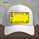 American Samoa Novelty License Plate Hat Mesh / White