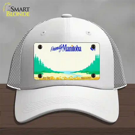 Manitoba Novelty License Plate Hat Mesh / White