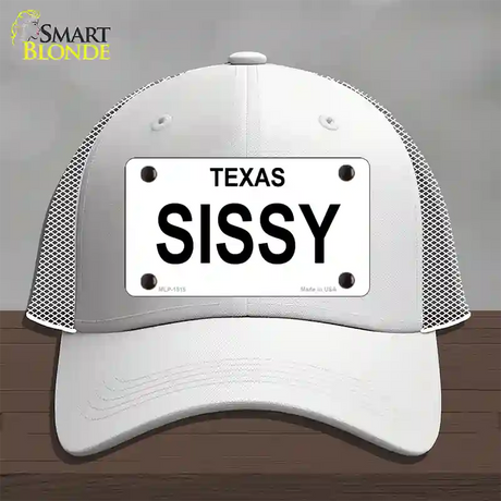 SISSY Novelty License Plate Hat Mesh / White