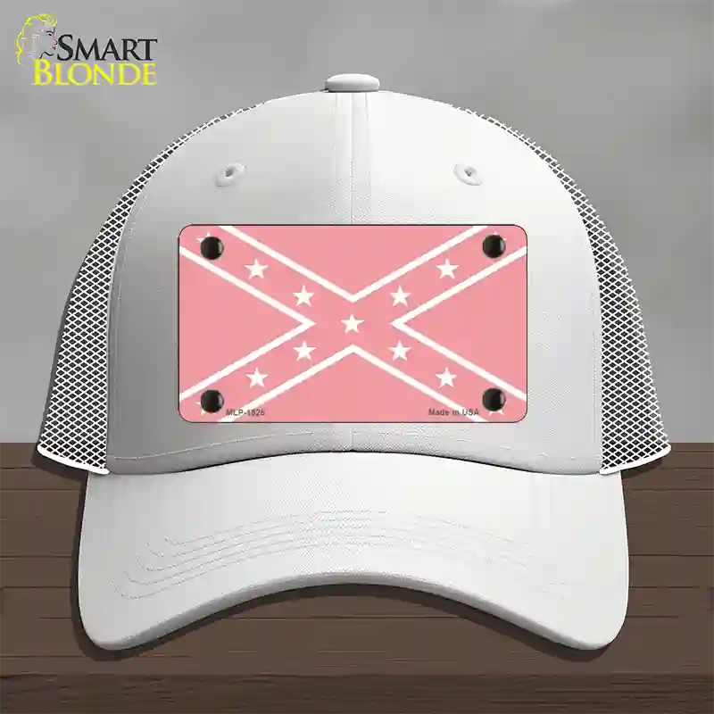 Pink Rebel Novelty License Plate Hat Mesh / White