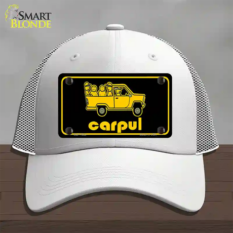 Carpul Novelty License Plate Hat Mesh / White