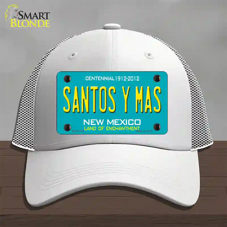 New Mexico Santos Y Mas Novelty License Plate Hat Mesh / White